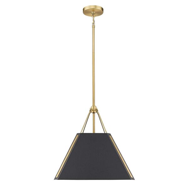 Ranik Brushed Champagne Bronze One-Light Pendant with Natural Black, image 1